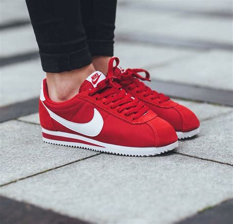 red nike cortez women